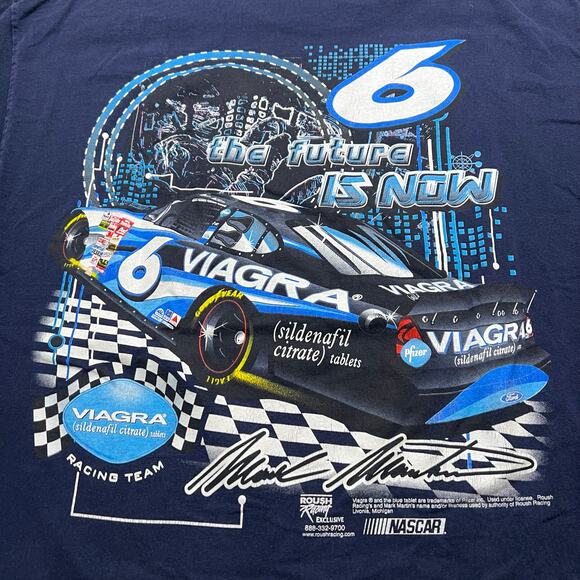 Vintage 2000s Mark Martin #6 NASCAR T-Shirt Men’s XL Racing Ford Taurus - Picture 5 of 11